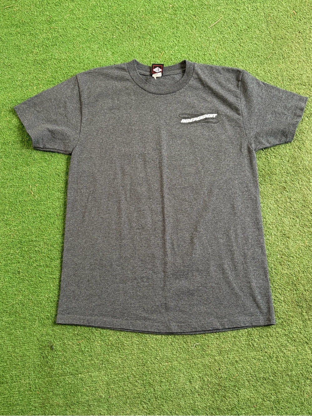 Men's Heather Charcoal Short-Sleeve Logo Tee